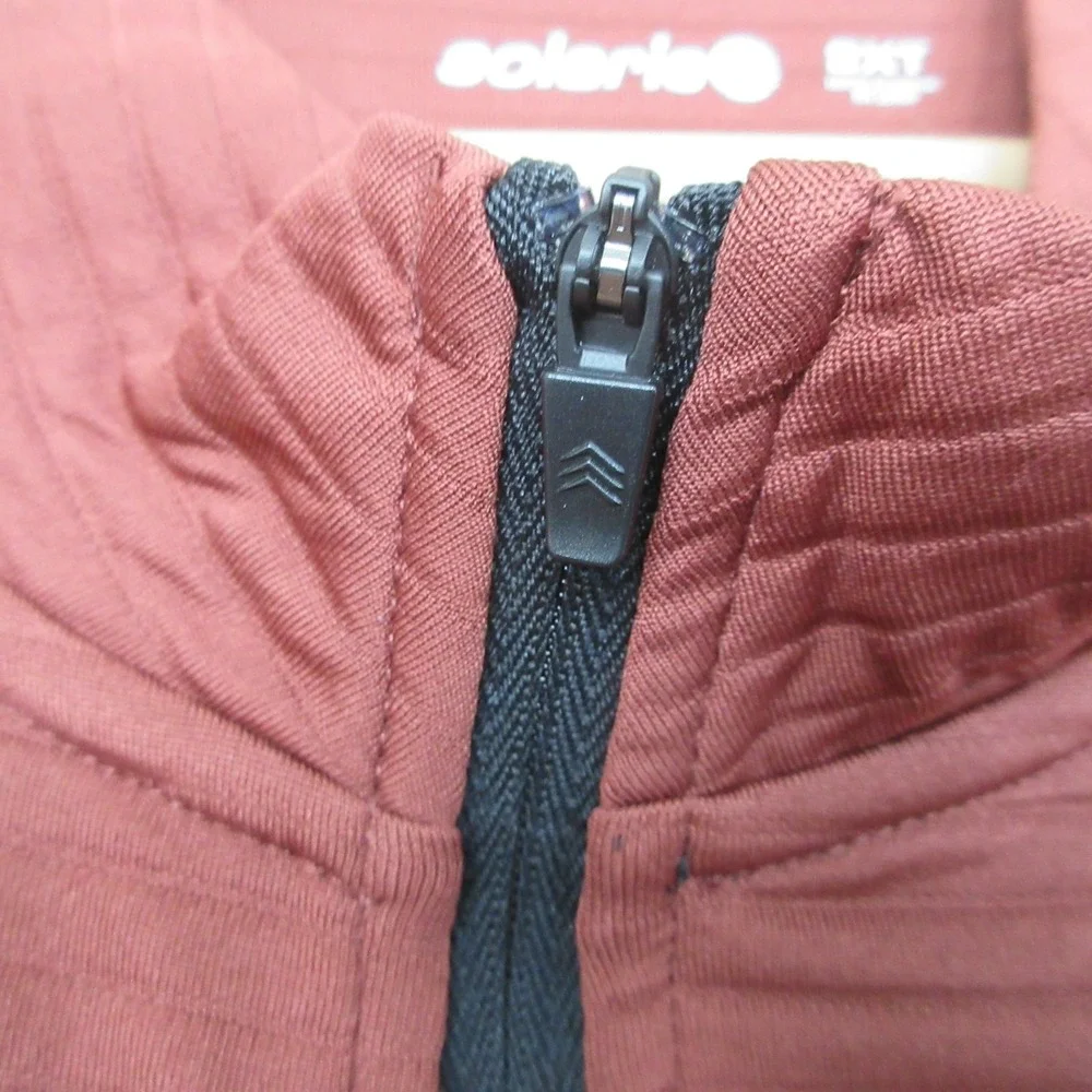 Solaris 1/4 Zip Active Pullover Men 2XLT Rust Stretch Casual Performance Golf